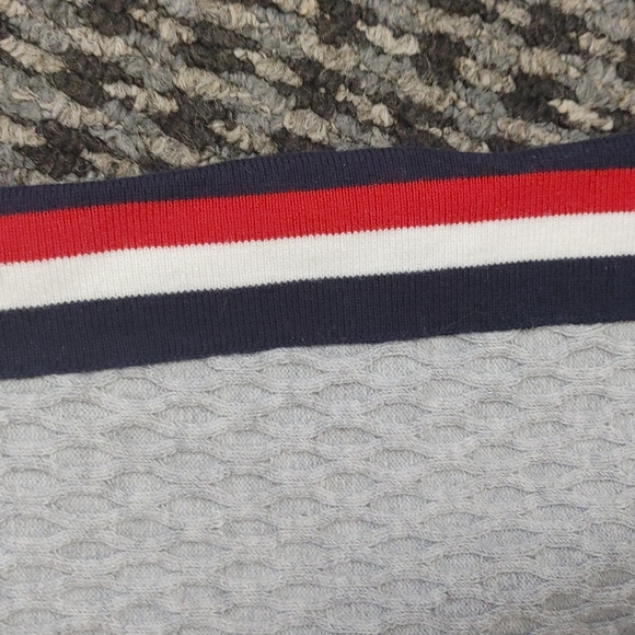 WOMENS SZ XL TOMMY HILFIGER GRAY DRESS W/BLU/RED/WHT TRIM - Picture 3 of 6